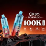 Dispositivo de vapeo desechable Euvapetop Okso 100k Tornado, vista 2