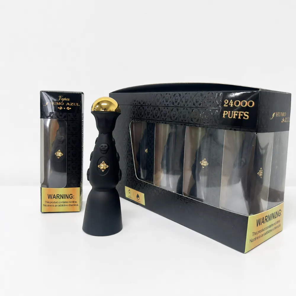 HUMO AZUL 24K Dark Night Black Edition con embalaje para venta al por menor y al por mayor