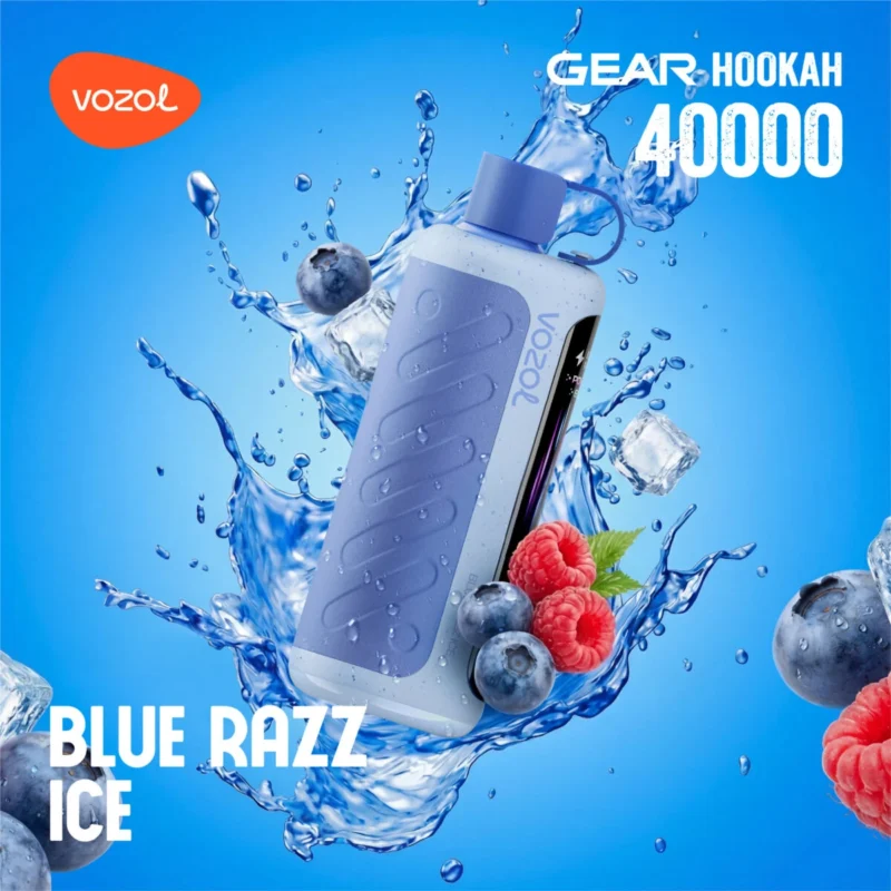 Vozol Gear Hookah 40000 Blue Razz Ice