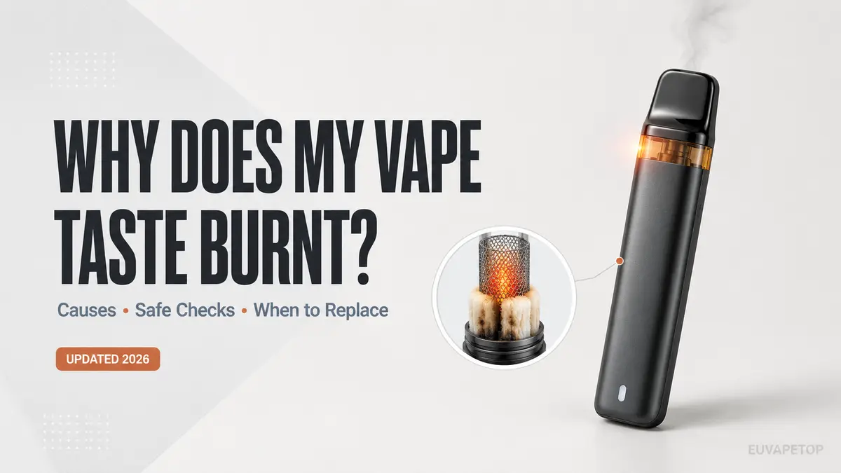 why does my vape taste burnt disposable Burnt? 8 Safe Checks Uwell Caliburn G3 Lite XL35 Color:ColorSHIFT - No Controller