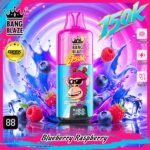 Bang Blaze 150K disposable vape in Blueberry Raspberry flavor