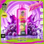 Bang Blaze 150K disposable vape in Grape Ice flavor
