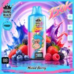 Bang Blaze 150K disposable vape in Mixed Berry flavor