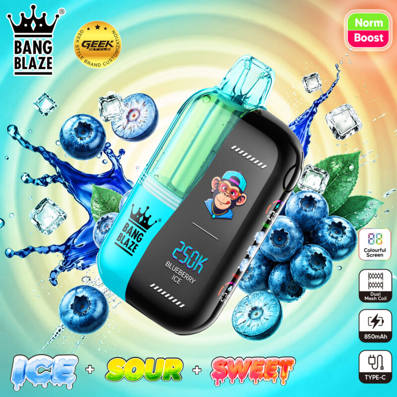 Dispositivo de vapeo desechable Bang Blaze 02 de 250k