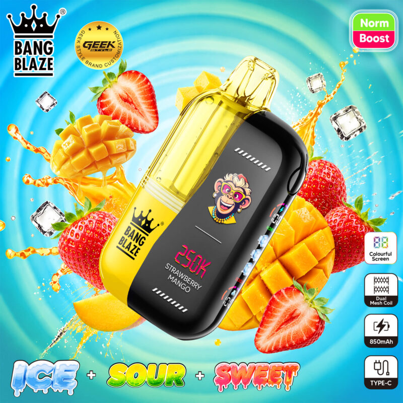 Dispositivo de vapeo desechable Bang Blaze 05 de 250k