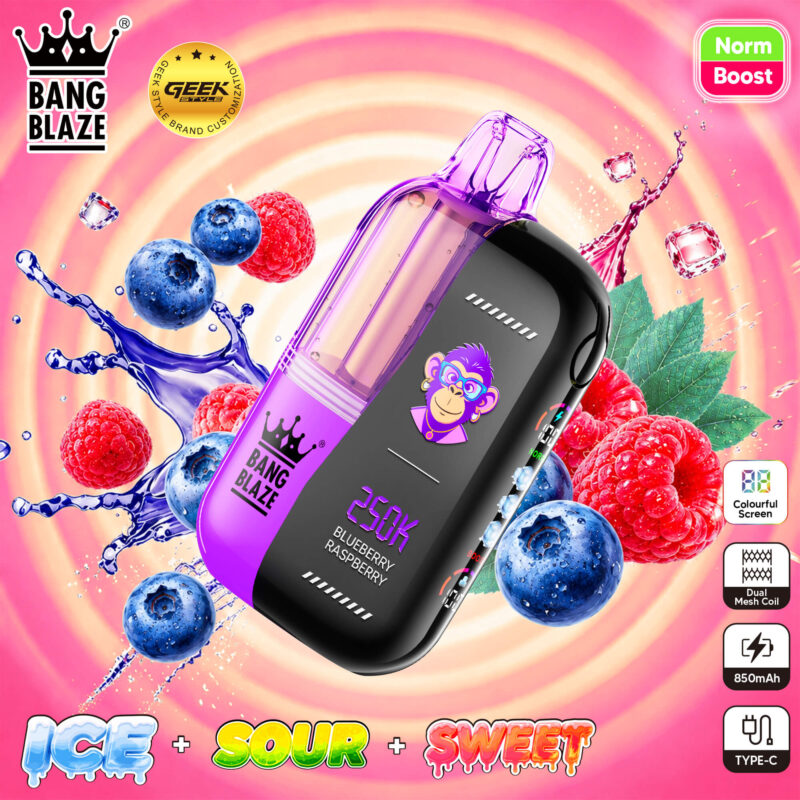 Dispositivo de vapeo desechable Bang Blaze 06 de 250k