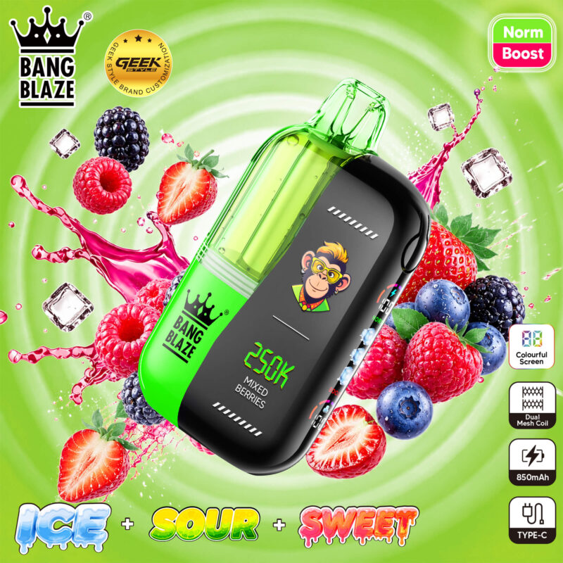 Dispositivo de vapeo desechable Bang Blaze 07 de 250k