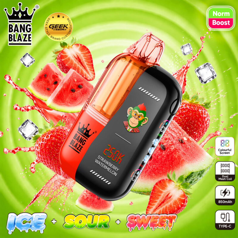 Dispositivo de vapeo desechable Bang Blaze 08 de 250k
