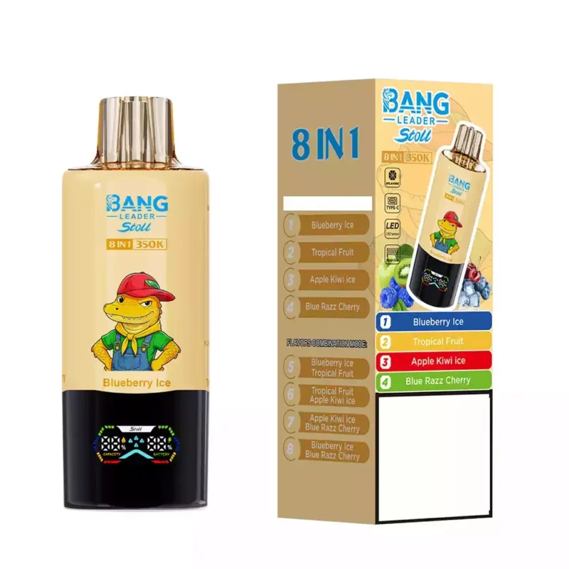 Bang Leader 350K Blueberry Ice Tropical Fruit Apple Kiwi Ice Blue Razz Cherry flavor set