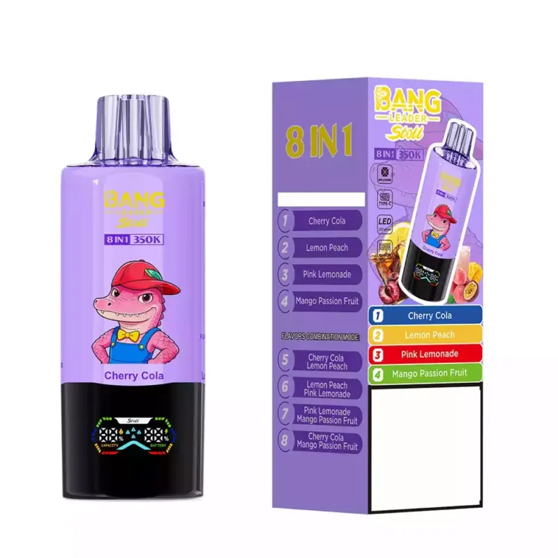 Bang Leader 350K Cherry Cola Lemon Peach Pink Lemonade Mango Passion Fruit flavor set