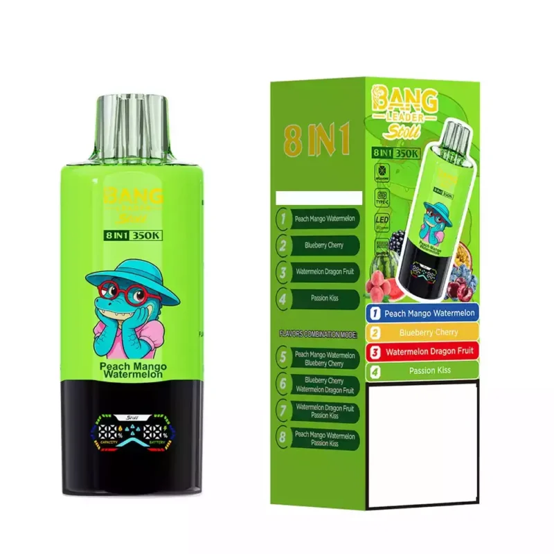 Bang Leader 350K Peach Mango Watermelon Blueberry Cherry Watermelon Dragon Fruit Passion Kiss flavor set