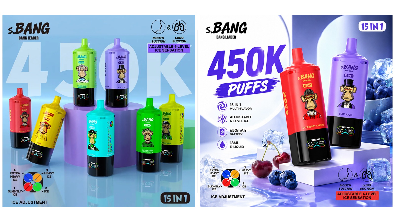 Bang Leader 450K Testbericht: 15-in-1-Aromasystem, einstellbare Eiskontrolle und 450.000 Züge