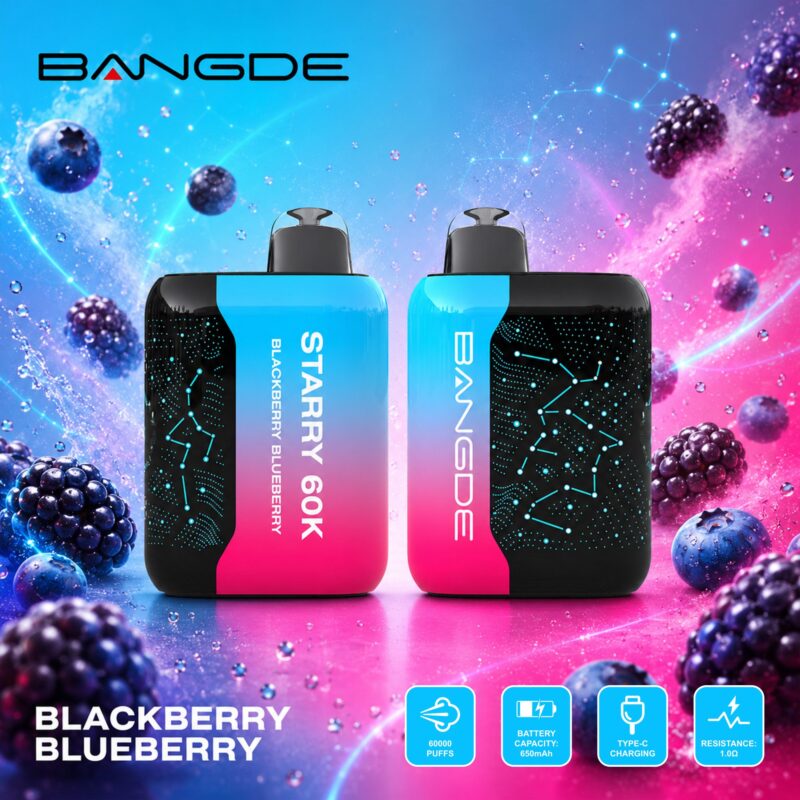 Cartel de Bangde Starry 60K con sabor a mora y arándano