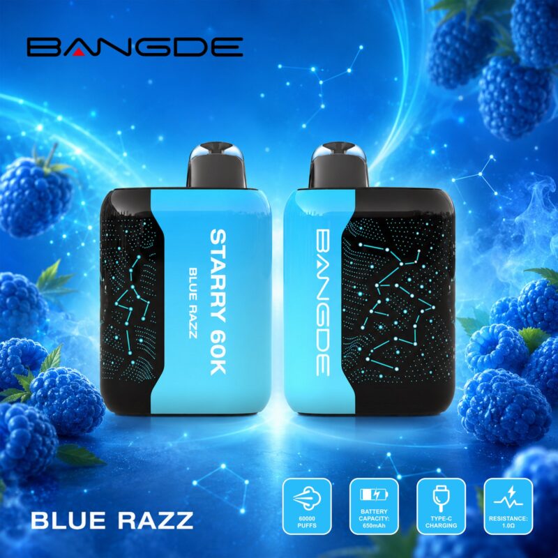 Cartel de Bangde Starry 60K con sabor a Blue Razz