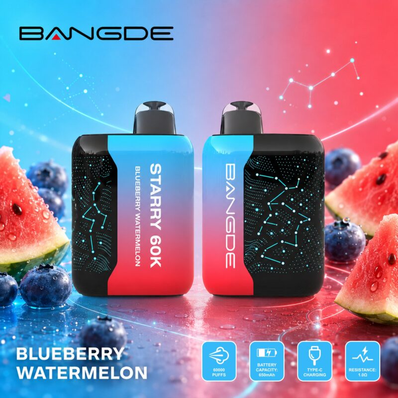 Cartel de Bangde Starry 60K con sabor a arándanos y sandía