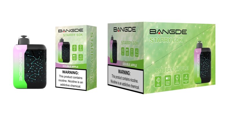 Dispositivo Bangde Starry 60K Double Apple con caja de venta al público y embalaje de cartón