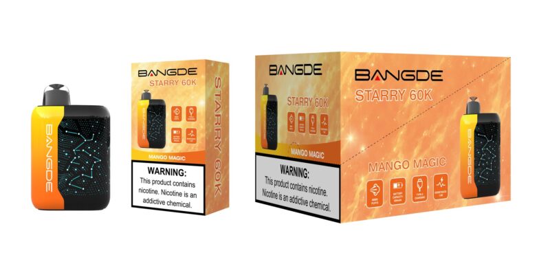 Dispositivo Bangde Starry 60K Mango Magic con caja de venta al público y embalaje de cartón