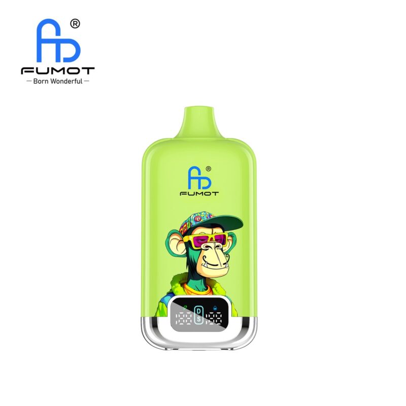 Dispositivo de vapeo desechable Fumot Digital Box 22000 con sabor a kiwi, maracuyá y guayaba