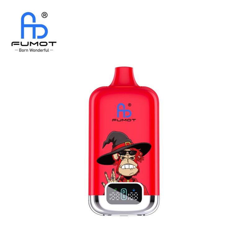 Dispositivo de vapeo desechable Fumot Digital Box 22000 con sabor a fresa y Red Bull