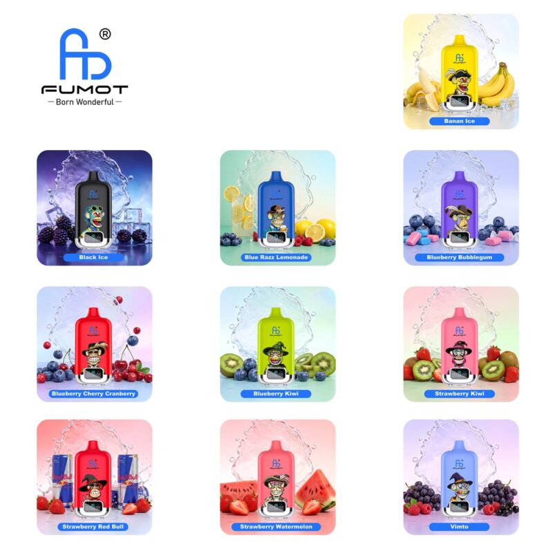Tabla de sabores del vaporizador desechable Fumot Digital Box 22000, parte 1