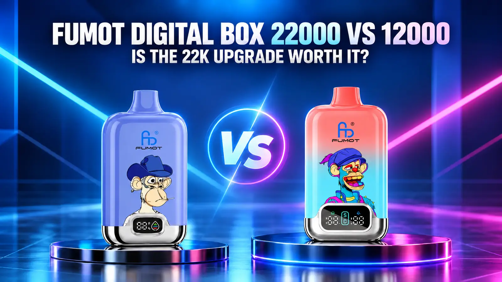 Fumot Digital Box 22000 vs 12000 vape comparison