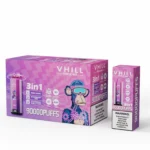 VHILL Triple 90K disposable vape Triple Melon / Sour Mango Pineapple / Strawberry Raspberry flavor combination box