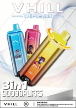 VHILL Triple 90K 90000 puffs 3-in-1 disposable vape official poster