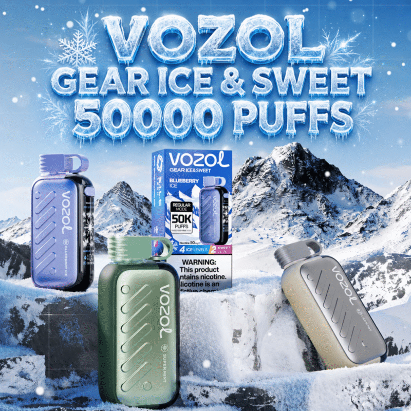 VOZOL Gear Ice & Sweet 50000 disposable vape official product poster