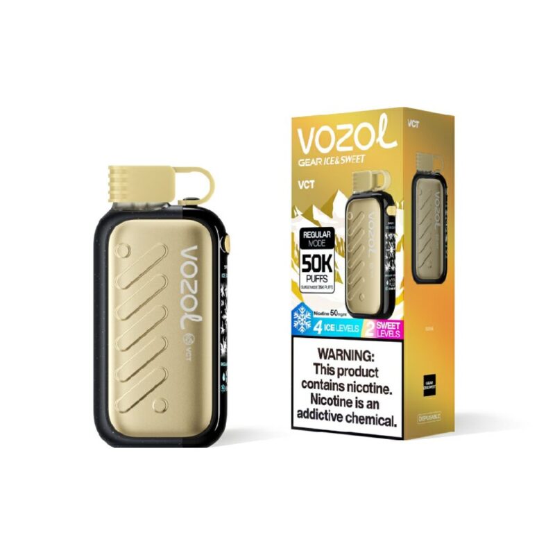 VOZOL Gear Ice & Sweet 50000 VCT flavor device and retail box